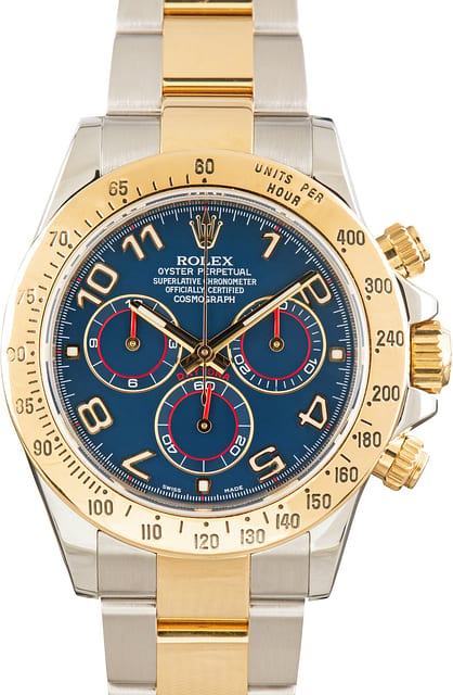 Pre-Owned Rolex Daytona ref 116523 Blue Arabic Dial