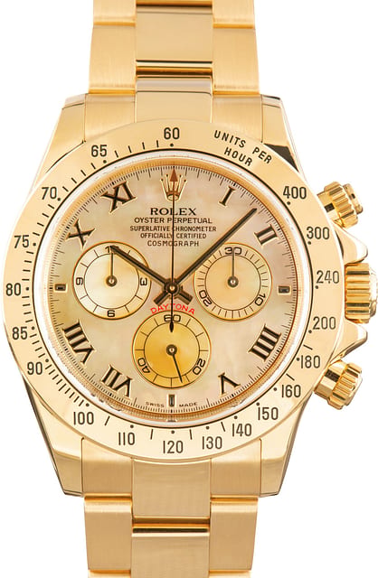 Pre-Owned Rolex Daytona 116528 Mother of Pearl Roman Dial