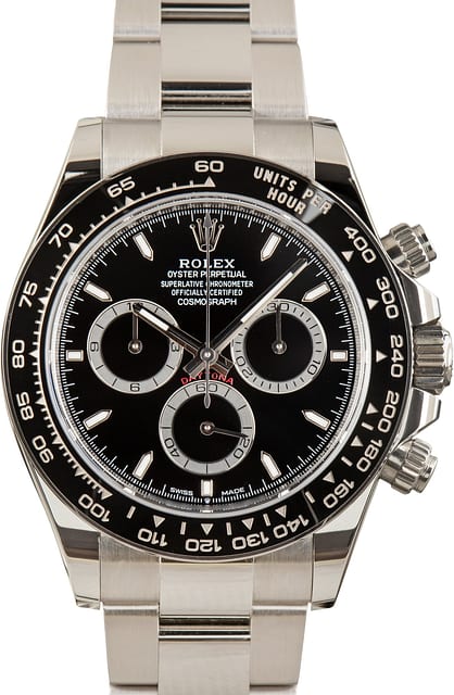 Used Stainless Steel Rolex Daytona Ref 126500 Black Dial