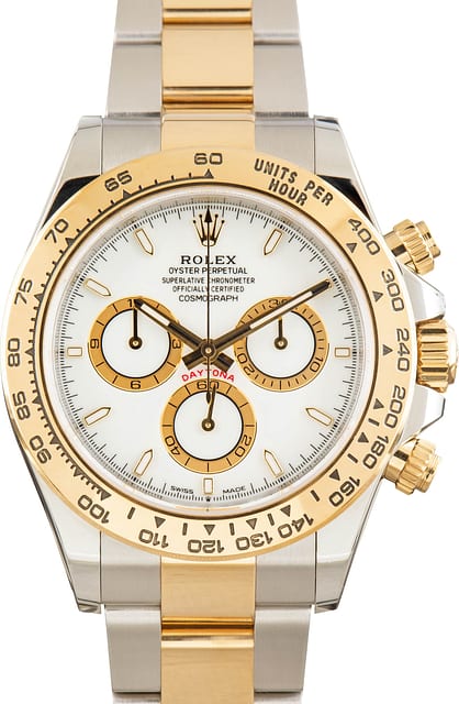 Used Two Tone Rolex Cosmograph Daytona Ref 126503 White Dial