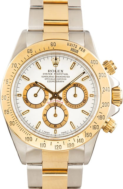 Pre-Owned Zenith Movement Rolex Daytona Ref 16523 White Dial
