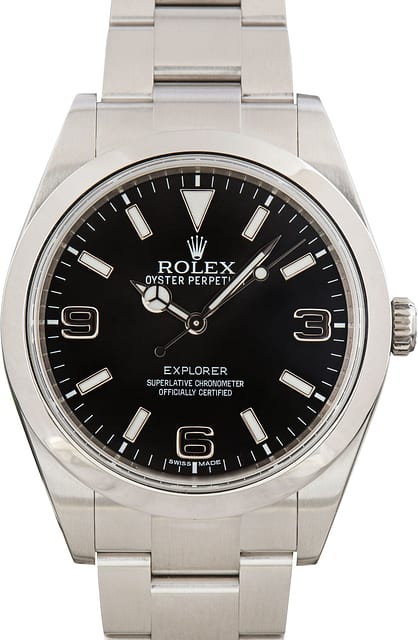 Pre-Owned Rolex Explorer MKI Black Arabic Dial 214270