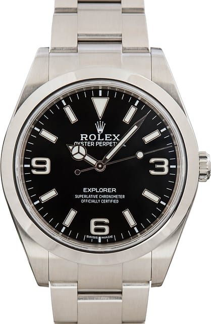 Used Rolex Explorer Ref 214270 Black MK II Dial