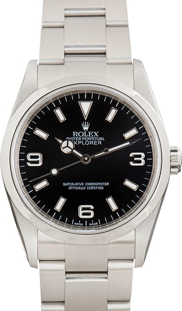 Rolex Explorer 36 Stainless Steel 114270 Black Dial