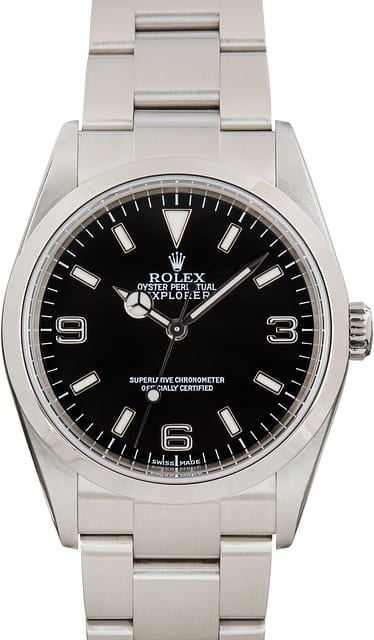 Pre-owned Rolex Explorer 114270 Stainless Steel