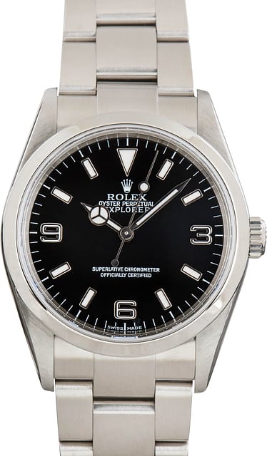 Pre-Owned Rolex Explorer 36 Stainless Steel 114270 MKI Dial
