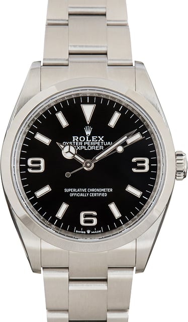 Pre-Owned Black Dial Rolex Explorer 36 Ref 124270