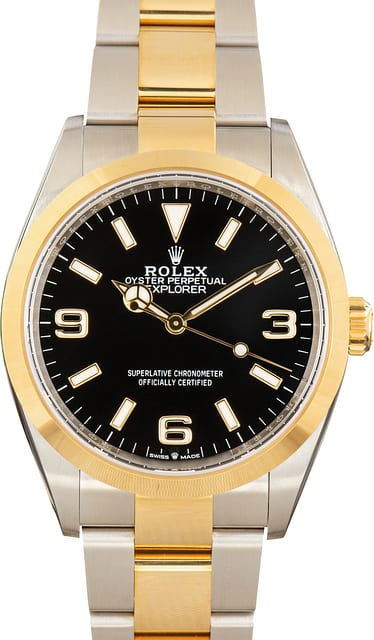 Used Rolex Explorer 36 124273 Stainless Steel & 18k Yellow Gold