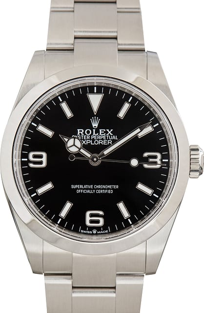 188985 Pre-Owned Rolex Explorer 40 Ref 224270 Black Dial