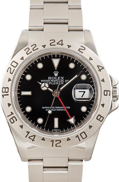 Used Rolex Explorer II Steel 16570 Black Dial