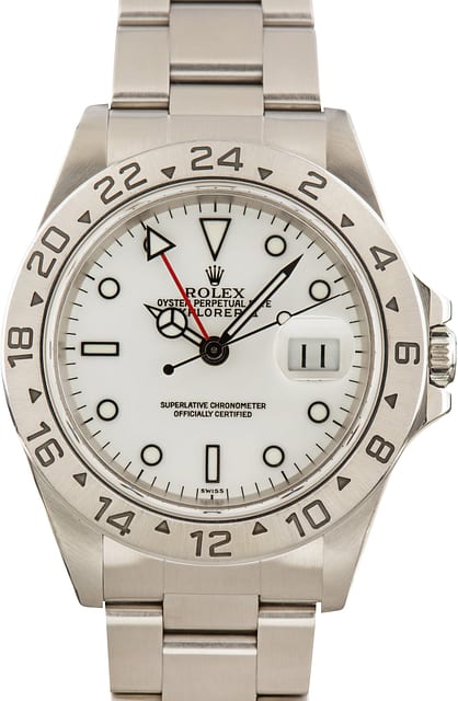 Used Rolex Explorer II Ref 16570 White Polar Dial