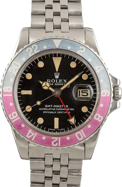 Vintage Rolex Pepsi GMT-Master 1675 Stainless Steel