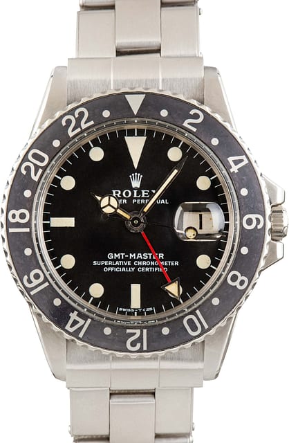Vintage 1973 Rolex GMT-Master 1675 Stainless Oyster