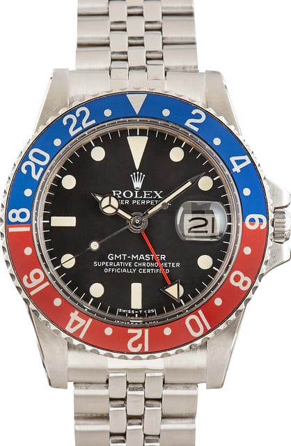 Vintage Rolex GMT-Master Reference 1675 Pepsi Bezel
