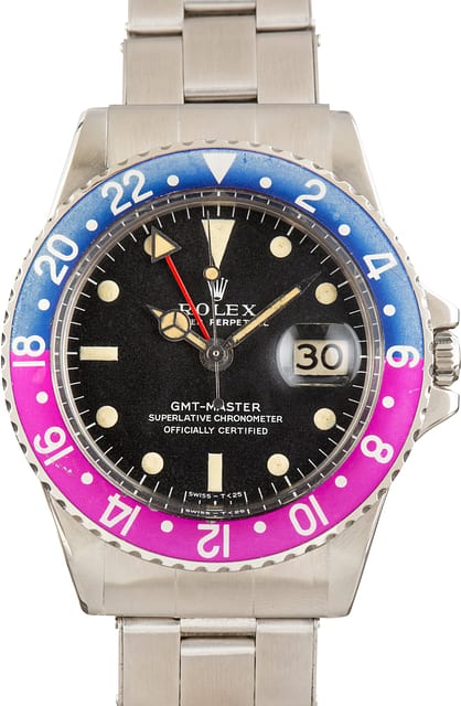 Vintage Rolex GMT-Master Reference 1675 Fuchsia