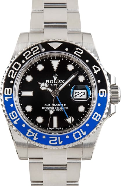 Men's Rolex GMT-Master II Batman Ref 116710 Black Dial