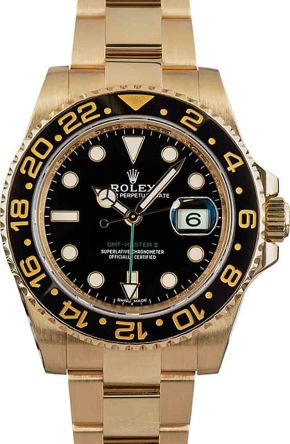 Rolex GMT-Master II Ref 116718 18k Yellow Gold