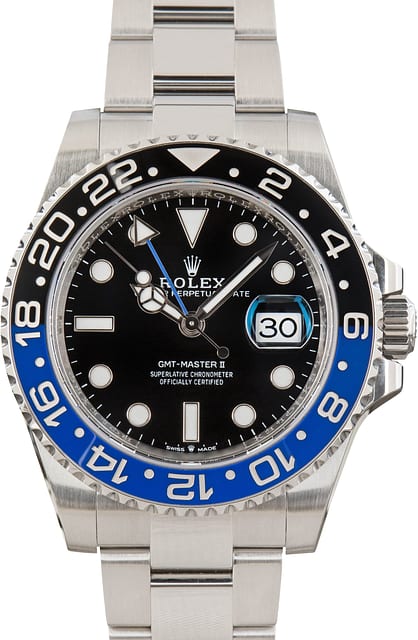 Pre-owned Rolex GMT-Master II Ref 126710BLNR Batman