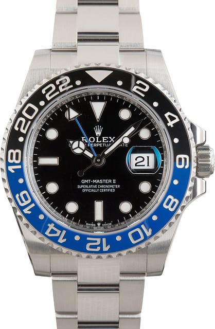 Men's Rolex GMT-Master II Ref 126710BLNR Batman