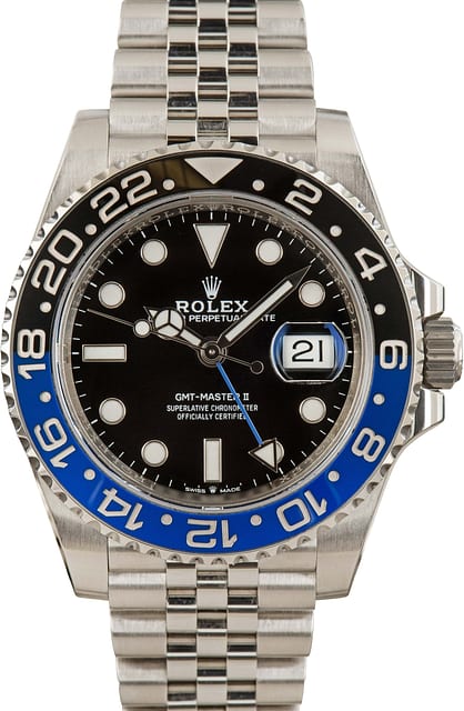 Used Batgirl Rolex GMT-Master II ref 126710BLNR Jubilee Bracelet