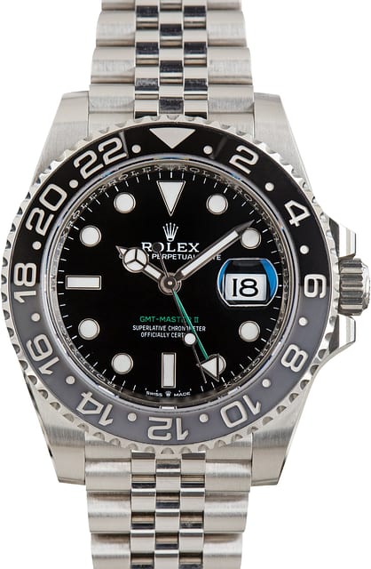 Used Bruce Wayne Rolex GMT-Master II Black & Grey 126710GRNR