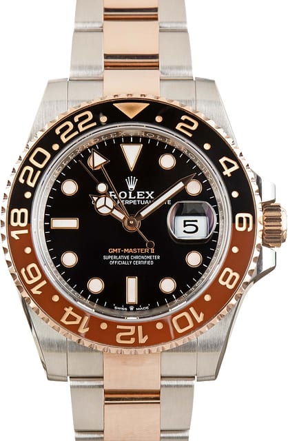 Pre-owned Rolex GMT-Master II Black Dial 126711CHNR Root Beer
