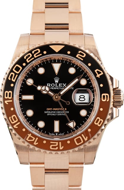 Rolex GMT-Master II Ref 126715 Everose Gold Root Beer