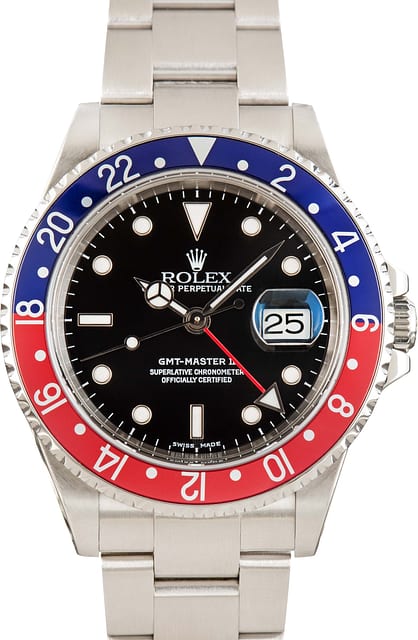 182006 NAP Men's Rolex GMT-Master II 16710 Pepsi
