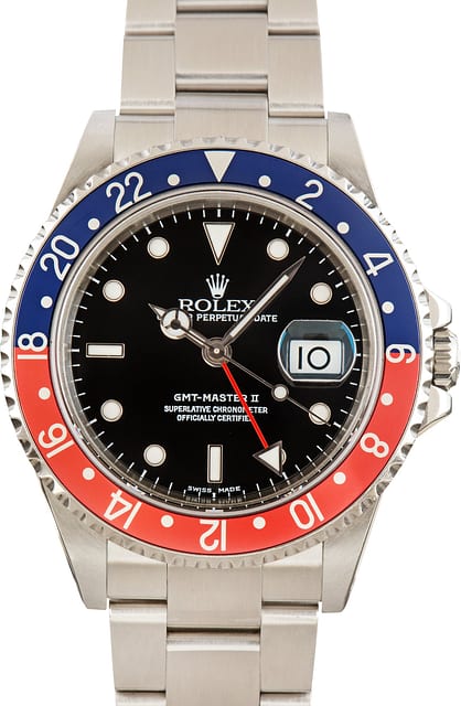 Pre-Owned Pepsi Rolex GMT-Master II Steel 16710