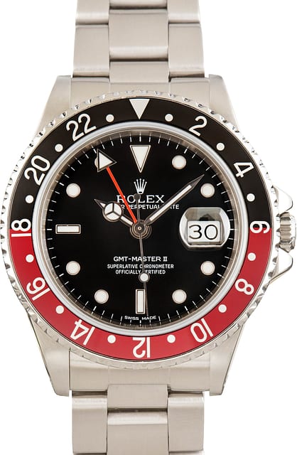 Used Rolex GMT-Master II Steel 16760 Fat Lady Coke