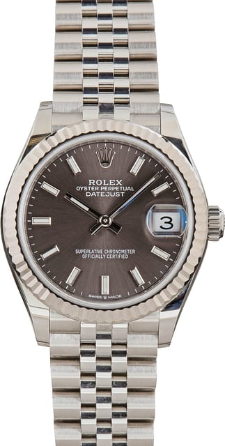 Ladies Rolex Datejust 31 Ref 278274 Dark Grey Dial