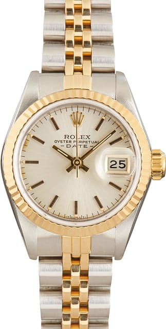 Pre-Owned Rolex Date 69173 Silver Dial