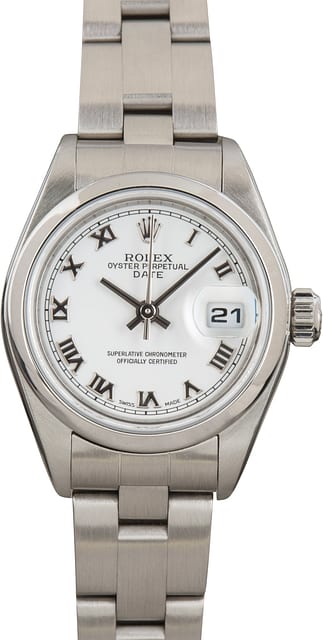 Ladies Rolex Date Ref 79160 White Dial
