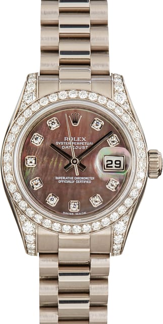 Ladies Rolex Datejust 179159 Dark Mother of Pearl Dial
