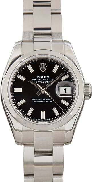 Ladies Rolex Datejust 179160 Black Dial