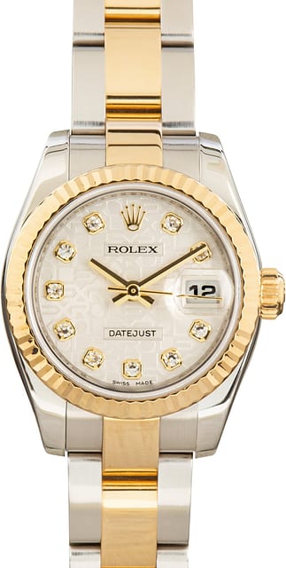 Pre-Owned Lady Rolex Datejust 179173 Silver Jubilee Dial