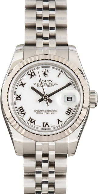 Pre-Owned Rolex Datejust 179174 White Roman Dial