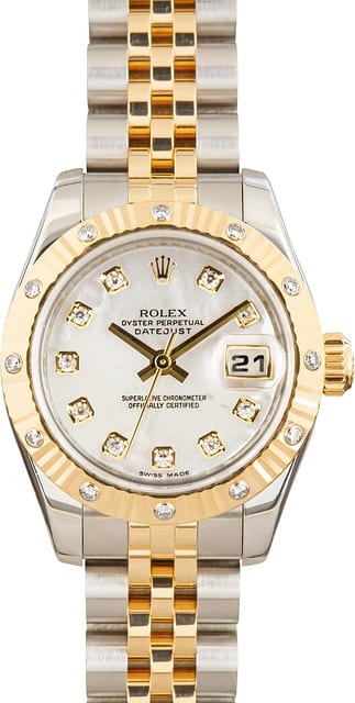 Ladies Rolex Datejust 179313 Mother of Pearl Diamond Dial