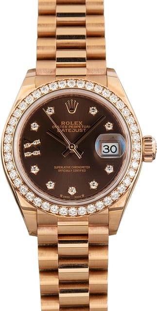 Rolex Lady Datejust Everose Gold 279135 Diamond Dial