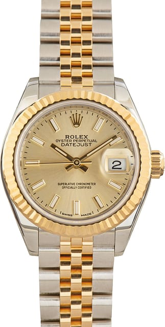 Used Lady Rolex Datejust 279173 Champagne Dial
