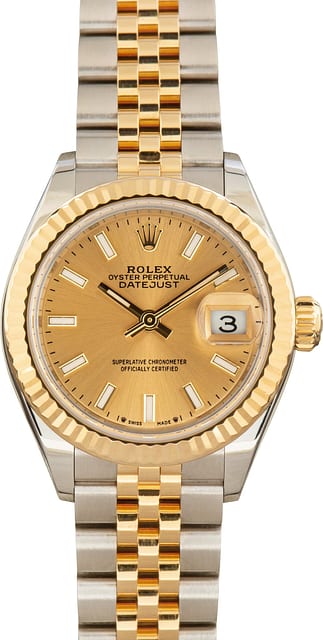 Pre-Owned Lady Rolex Datejust ref 279173 Champagne Dial