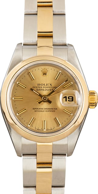 Pre-Owned Lady Rolex Datejust 69163 Champagne Dial