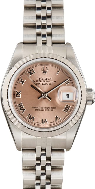 Pre-Owned Lady Rolex Datejust 69174 Salmon Dial
