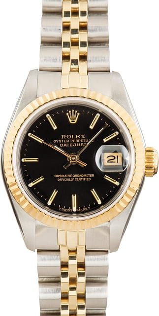 Lady Rolex Datejust 69173 Black Dial