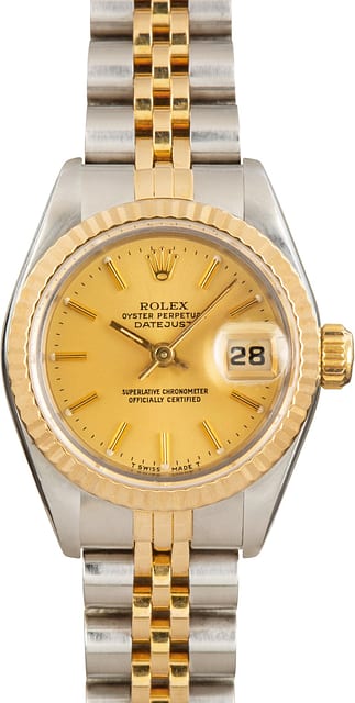 Rolex Ladies Datejust 69173 Champagne Dial