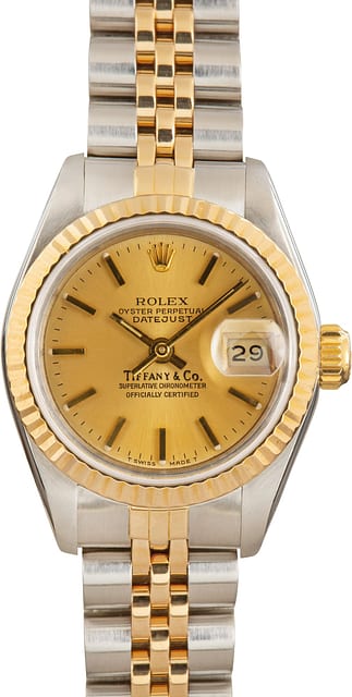 Ladies Rolex Datejust 69173 Tiffany & Co. Dial