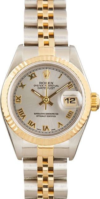 Ladies Rolex Datejust Two Tone 69173 Slate Dial