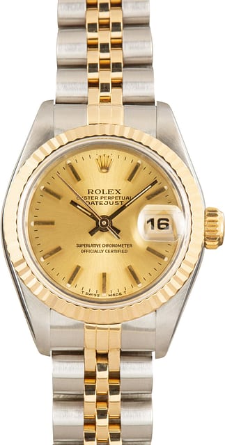 Pre-Owned Women's Rolex Datejust 69173 Champagne Dial