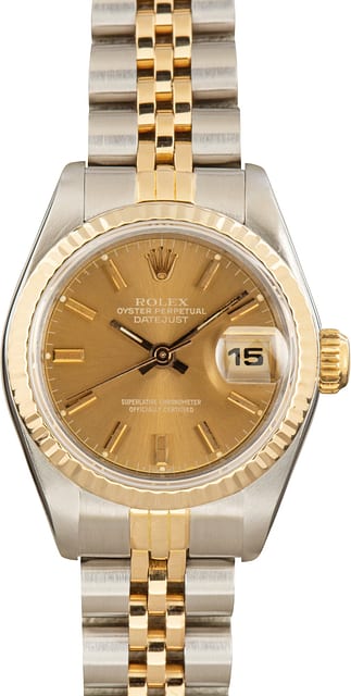 Used Lady Rolex Datejust Champagne Dial Ref 69173