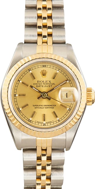 Pre-Owned Lady Rolex Datejust Champagne Dial ref 69173